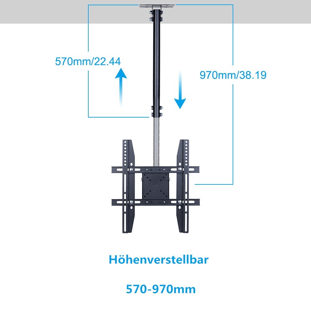 ขาแขวนทีวีติดเพดานแบบปรับได้เหมาะกับหน้าจอ LCD LED Plasma Monitor ขนาด 26-65 นิ้วส่วนใหญ่