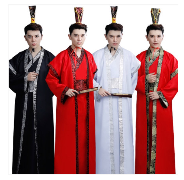 ชุดจีนฮั่น มีเสื้อคลุม สีแดง แขนกว้าง. รหัส.RW 58 สินค้าพร้อมส่ง