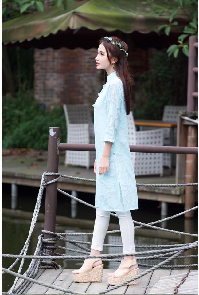 เสื้อคลุมสไตล์จีนสีฟ้า B85