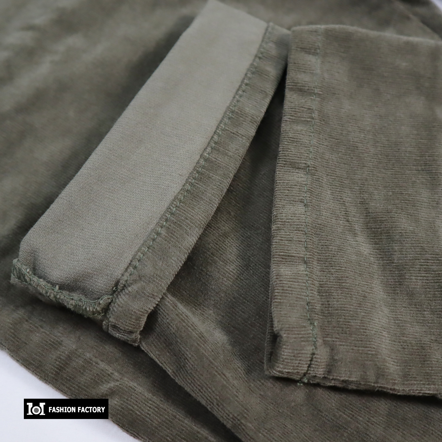 กางเกงขายาวลูกฟูกยืด NO.670/3 Conduroy Pants วินเทจสไตล์ สีเขียว | US101