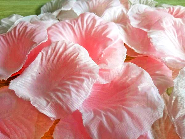 โปรโมชั่น//กลีบกุหลาบ รหัสสี 06 ชมพูอ่อน แพคละ 95-100 กลีบ