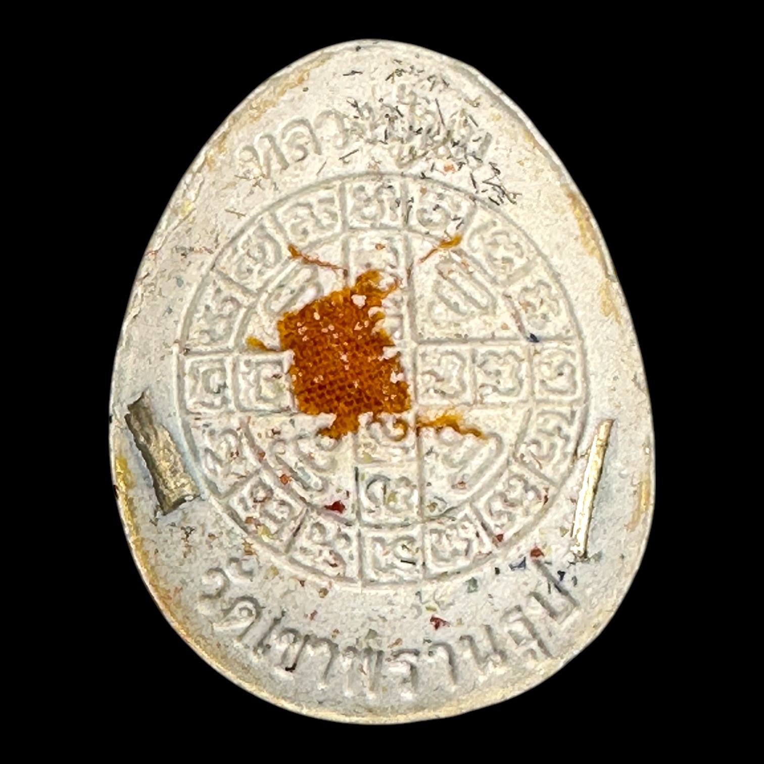 พระปิดตาจัมโบ้สอง ดวงดี เนื้อผงธูปสีขาวปัดทอง หลวงปู่นน จนฺทวิโร วัดเขาพรานธูป จ.ประจวบคีรีขันธ์