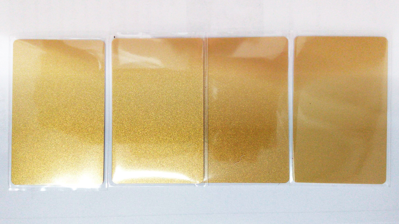 ขายบัตรเปล่า บัตรสีประกายทอง บัตรเปล่าเมทัลลิกทอง