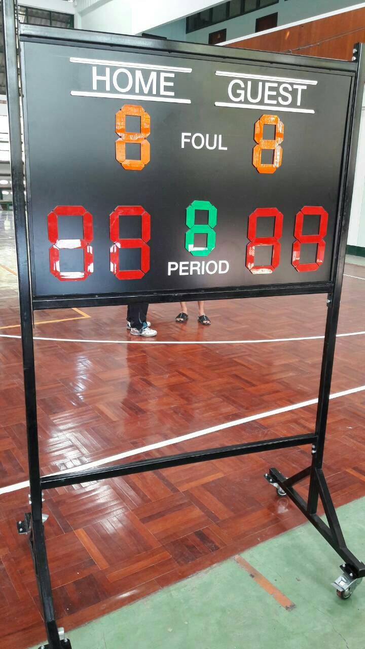 ป้ายบอกคะแนนกีฬา ป้ายไม้ ป้ายบอกคะแนน ป้ายพลิก ป้ายสกอร์พลิก ป้ายบอกคะแนนฟุตซอล ป้ายบอกคะแนนเอนกประสงค์ ป้ายพลิกมือ ฟุตซอล ฟุตบอล มีล้อเลื่อน