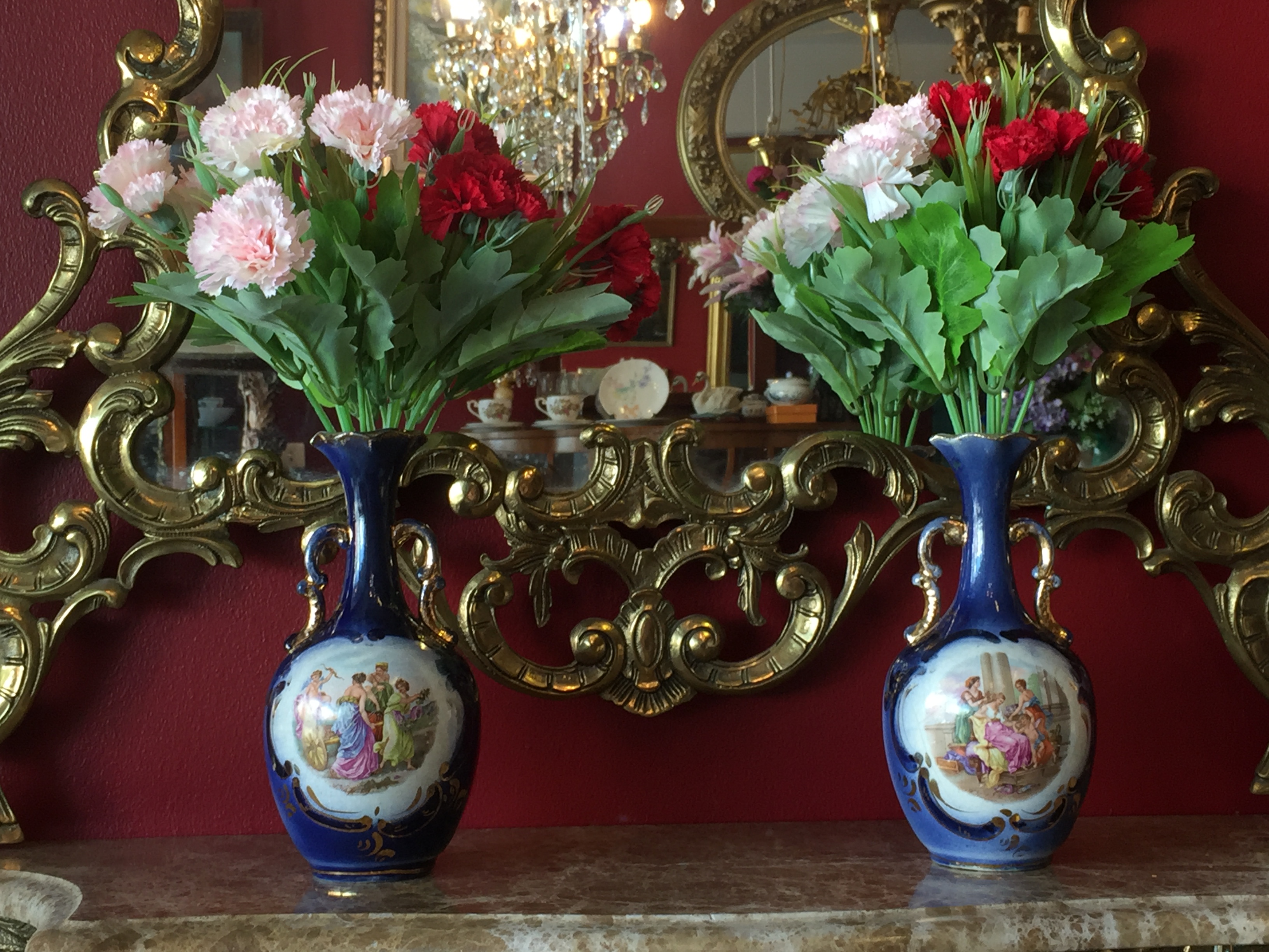 แจกันเพ้นท์สไตล์ Victoria (ขายแล้ว)