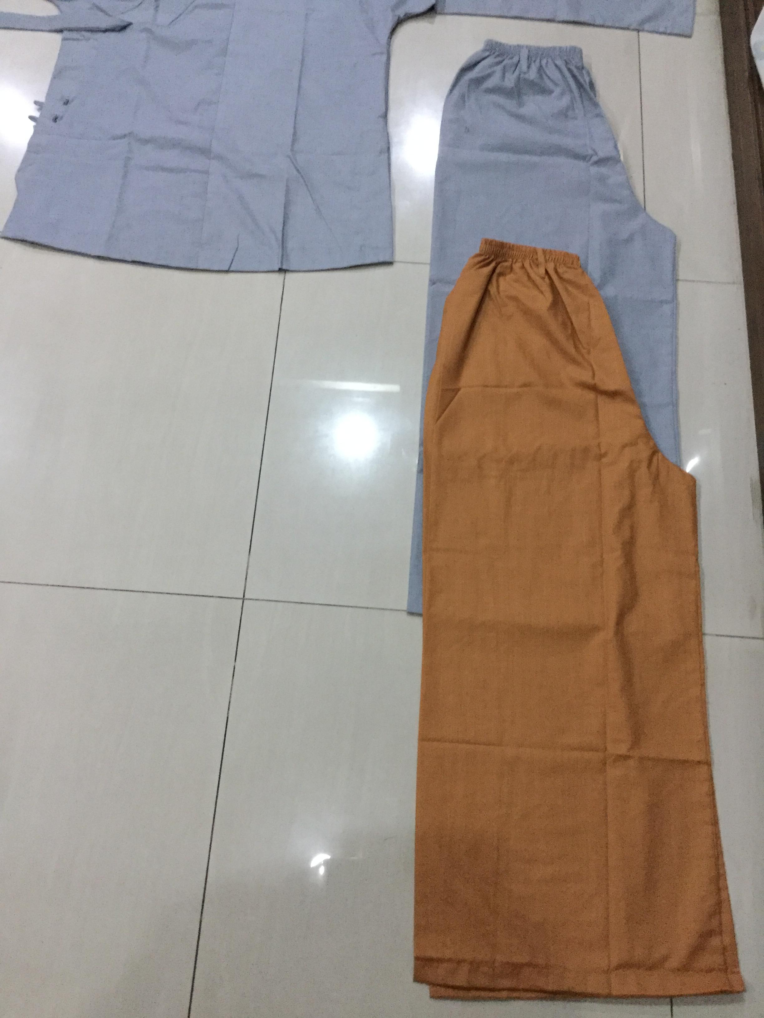 ชุดพระเส้าหลิน สีเทา รหัส S 85 สินค้าพร้อมส่ง