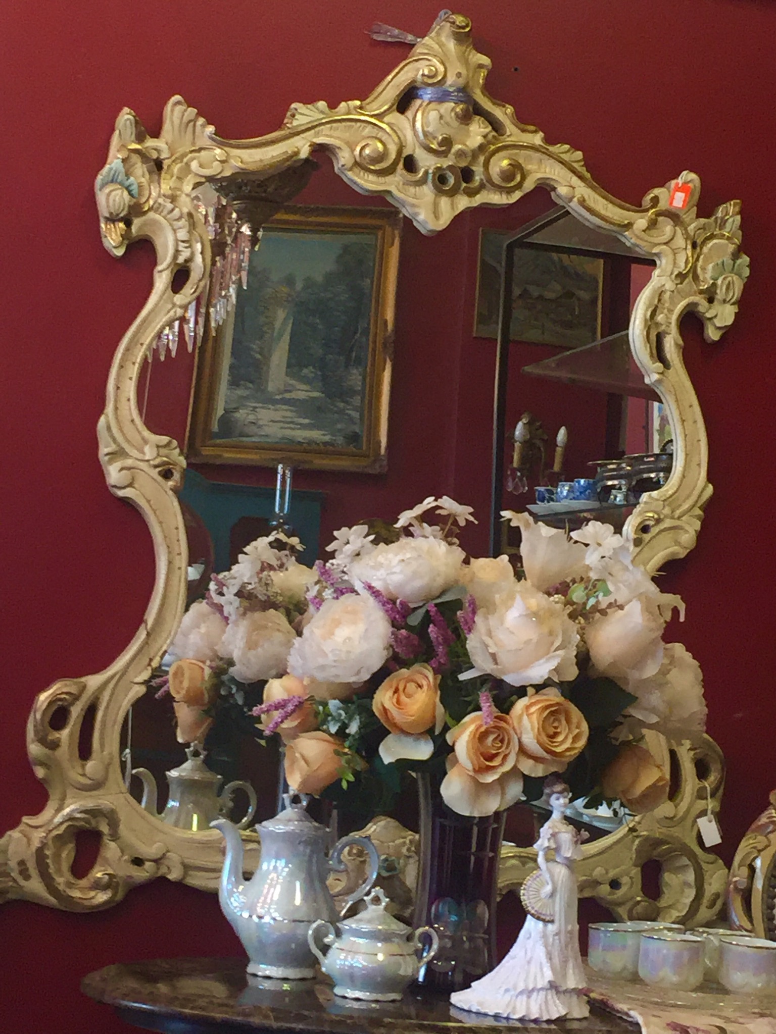 Italian Rococo Painted Mirror