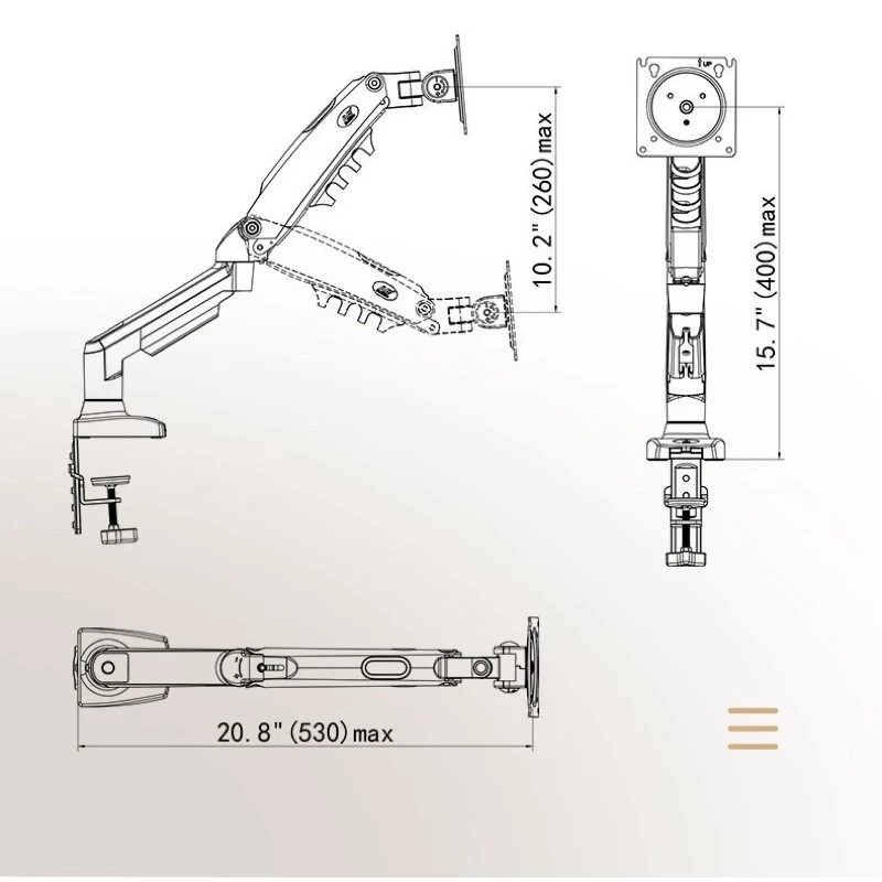 ขาตั้งจอคอมพิวเตอร์ F80 ของแท้ ขายึดจอMonitor 17”-30” stand monitor ประหยัดพื้นที่ ปรับระดับสายตาตามต้อง