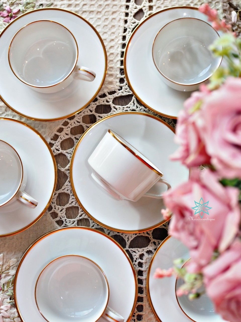 Noritake 1970s Gold Band Fine Porcelain Cup & Saucer