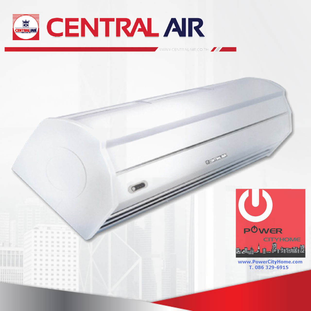 ม่านอากาศ Central air 180 ซม. แรงลม 3 ม. รุ่น CAAC-18