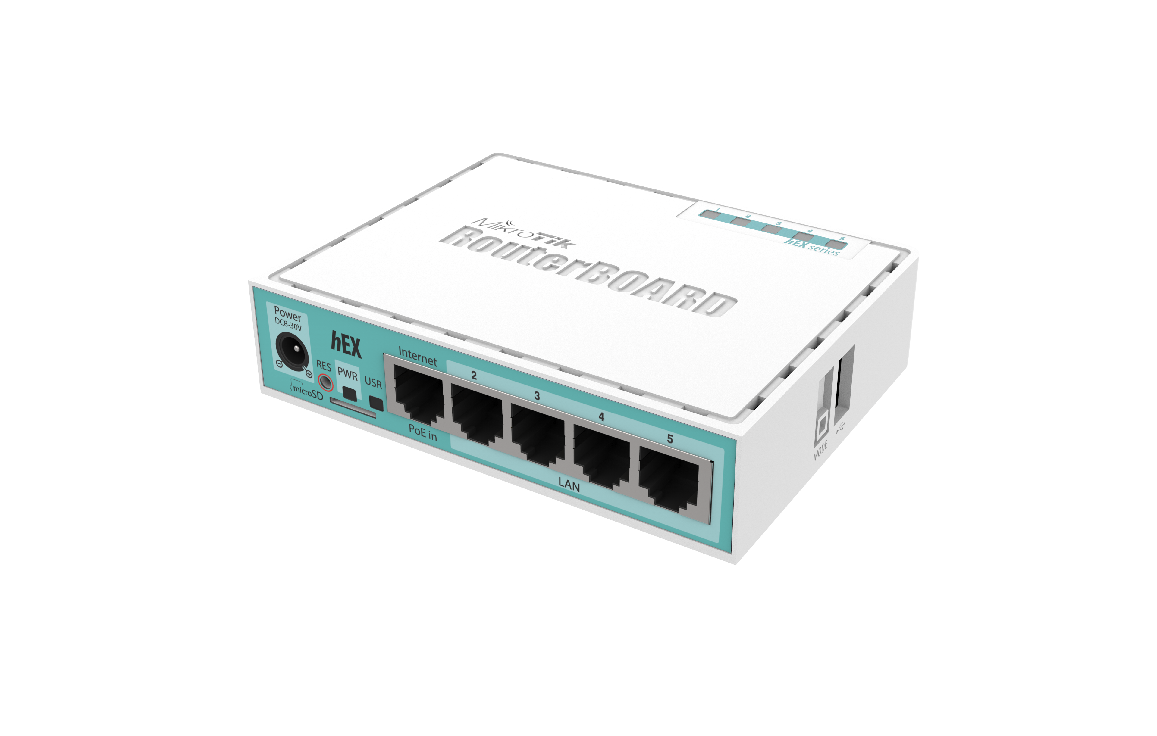 hEX 5x Gigabit Ethernet, Dual Core 880MHz CPU, 256MB RAM, USB, microSD, RouterOS L4 Mikrotik RB750Gr3 รับประกันสินค้า 1 ปี