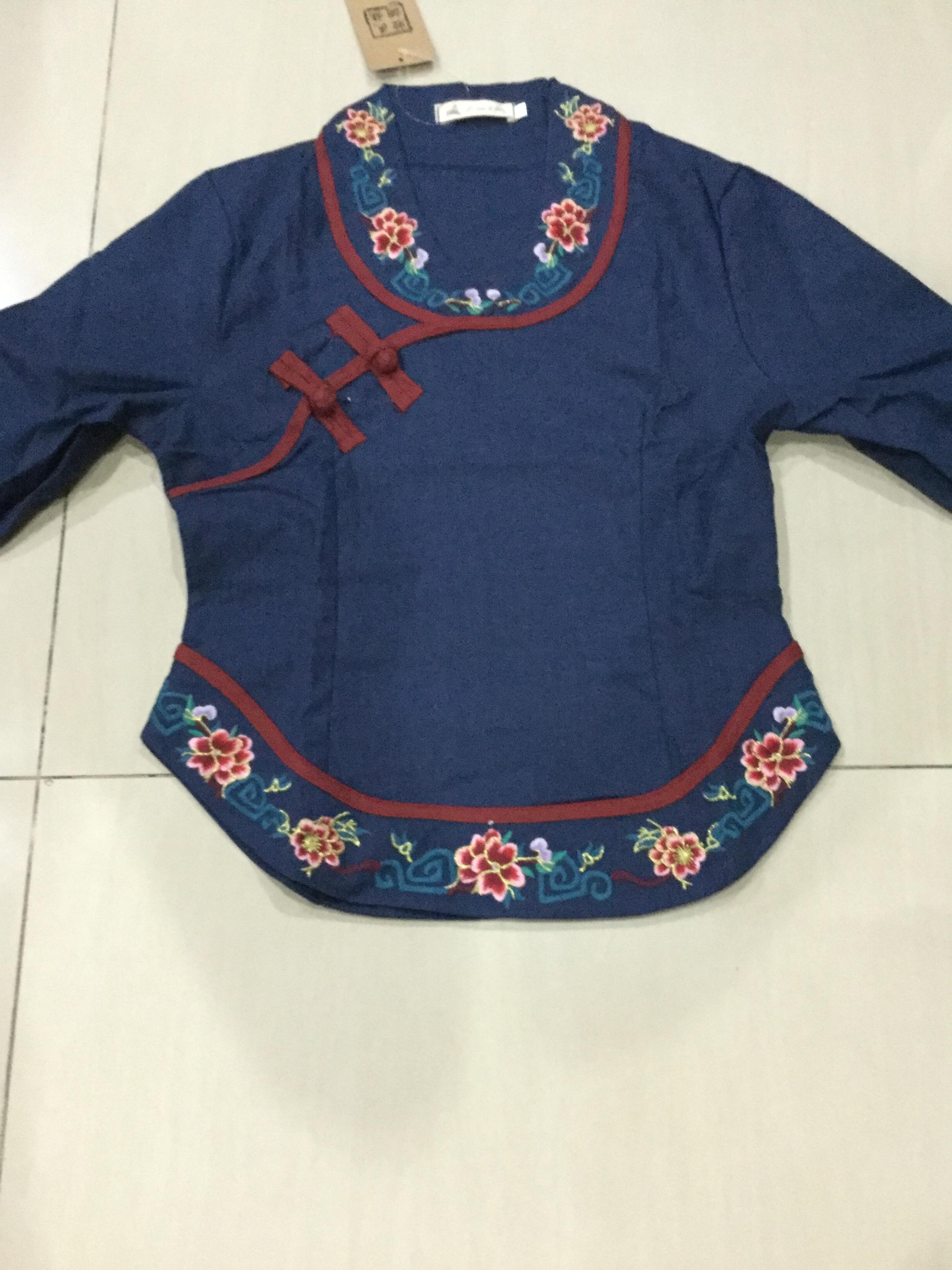 เสื้อผ้าฝ้าย เนื้อดี ใส่สบาย รหัส SN 65 สีน้ำเงิน