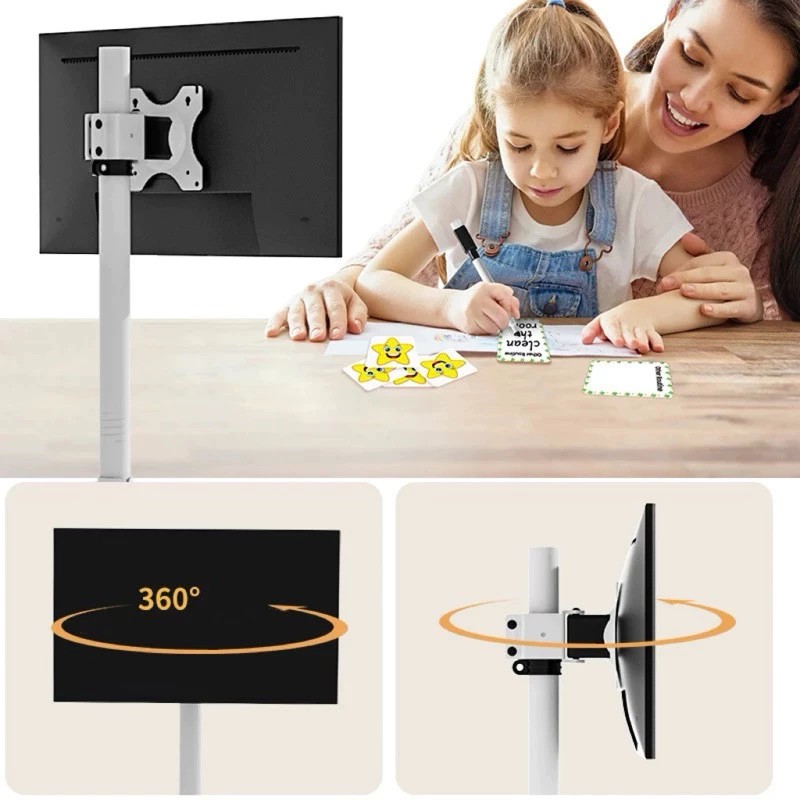 H1200 ขาตั้งจอมอนิเตอร์ รองรับ14-32“ รับน้ำหนักได้9KG หมุนจอ360องศา 1200สีขาว / 1200สีดำ