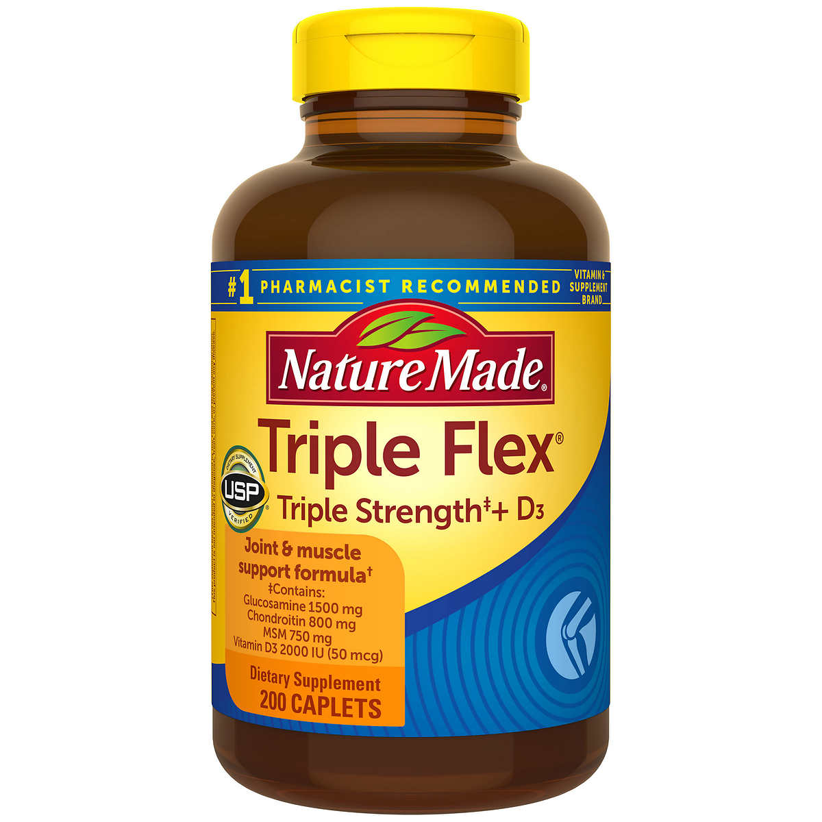 ** โปร 9.9.25 + ค่าจัดส่ง 29- ทุกออเดอร์ ** Nature Made TripleFlex Triple Strength 200 เม็ด บำรุงไขข้อ ข้อต่อค่ะ หมดอายุ 07/2026