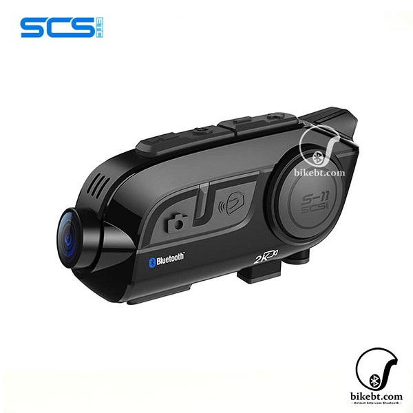 SCS S11 บลูทูธติดหมวกกันน็อคมีกล้อง Motorcycle Helmet Bluetooth (Conference Intercom + Action Camera) แพคเดี่ยว