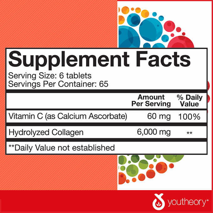 YouTheory Collagen สูตร Advanced 390 เม็ด มีคอลลาเจนประเภท 1,2,3 และกรดอะมิโน 18 ชนิด หมดอายุ 05/2027