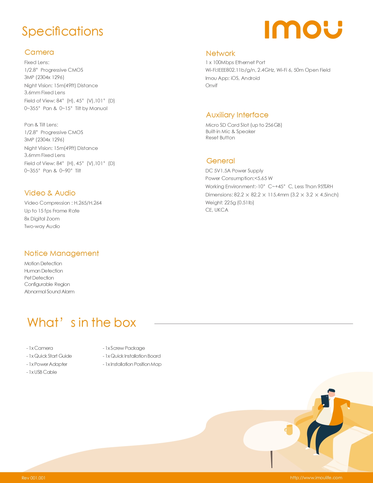 IMOU RANGER DUAL 6MP IPC-S2XP-6M0WED INDOOR SMART SECURITY CAMERA รับประกัน 2ปี