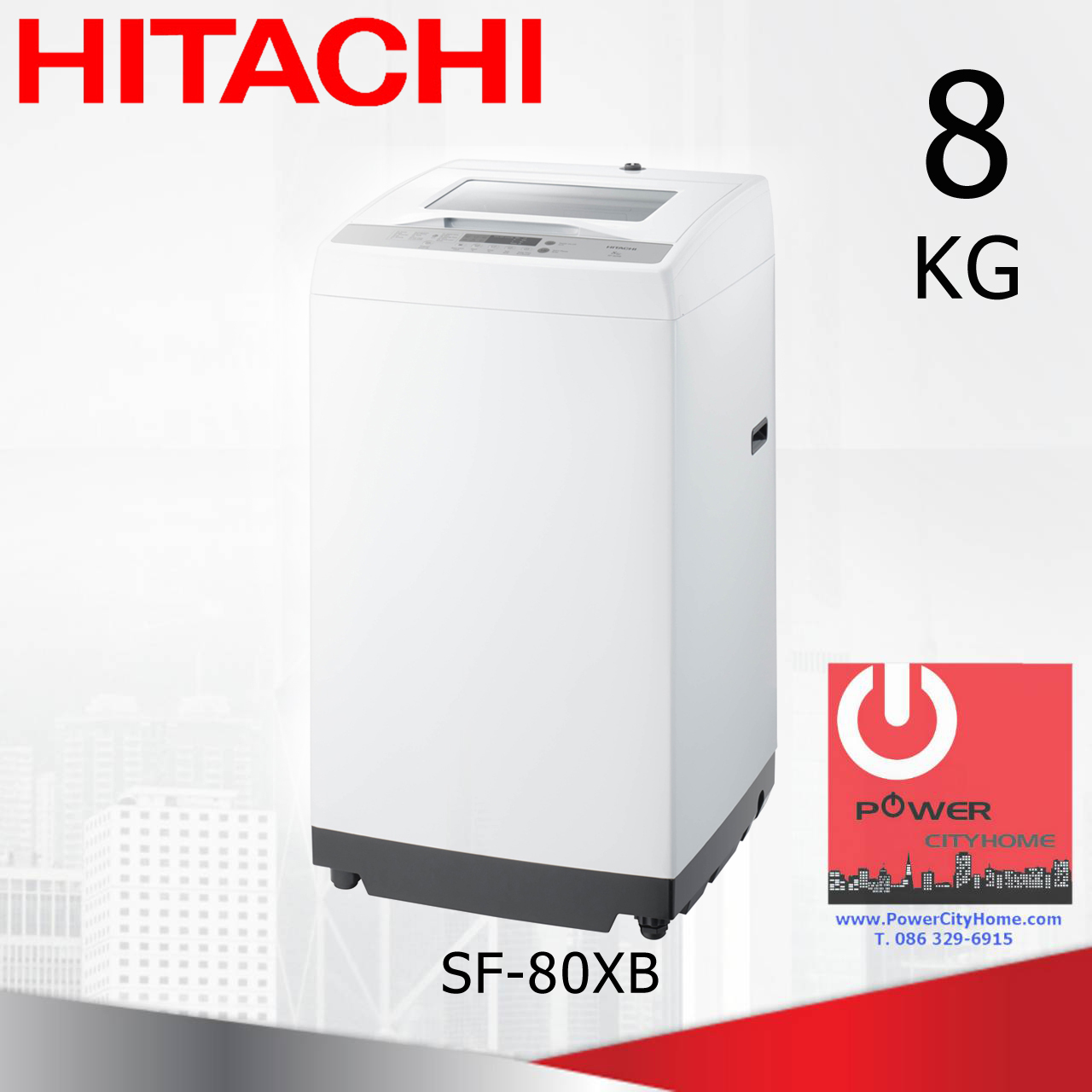 เครื่องซักผ้า Hitachi 1 ถัง 8 กก. รุ่น SF-80XB