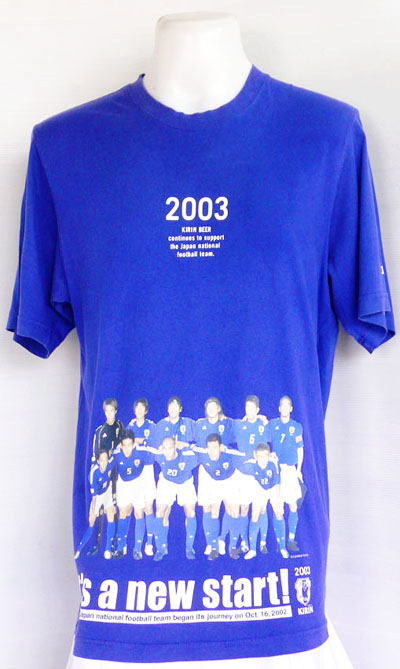 เสื้อยืดฟุตบอล ADIDAS KIRIN ทีมชาติญี่ปุ่น ปี 2003 ไซส์ L รอบอก 42 นิ้ว