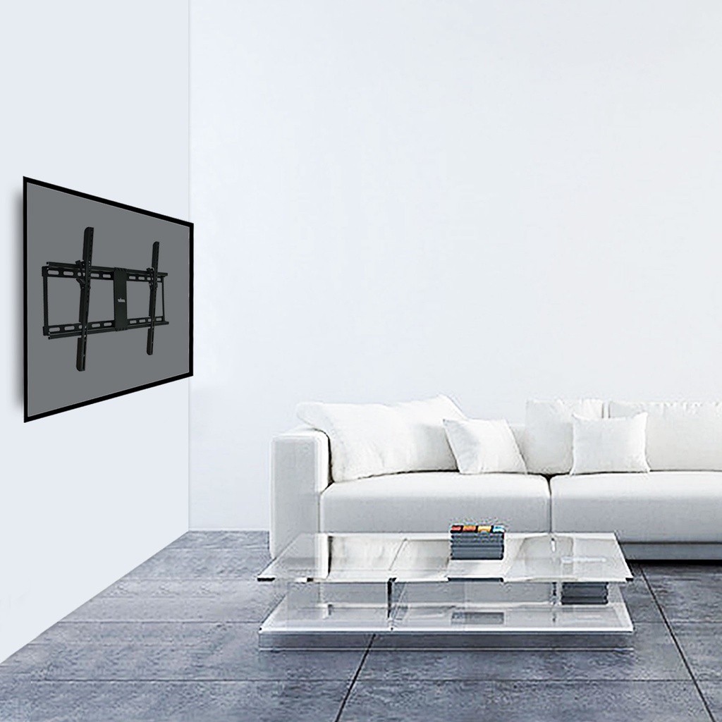 UNHO ขาแขวนทีวีแบบเอียง Universal สำหรับ 42 46 50 55 60 65 70 75 85 นิ้ว Samsung TCL ขาแขวนทีวี LED แบบปรับได้