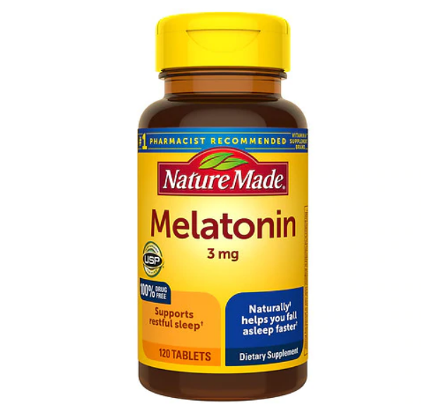 Nature Made Melatonin 3mg 120 เม็ด หมดอายุ 01/2027