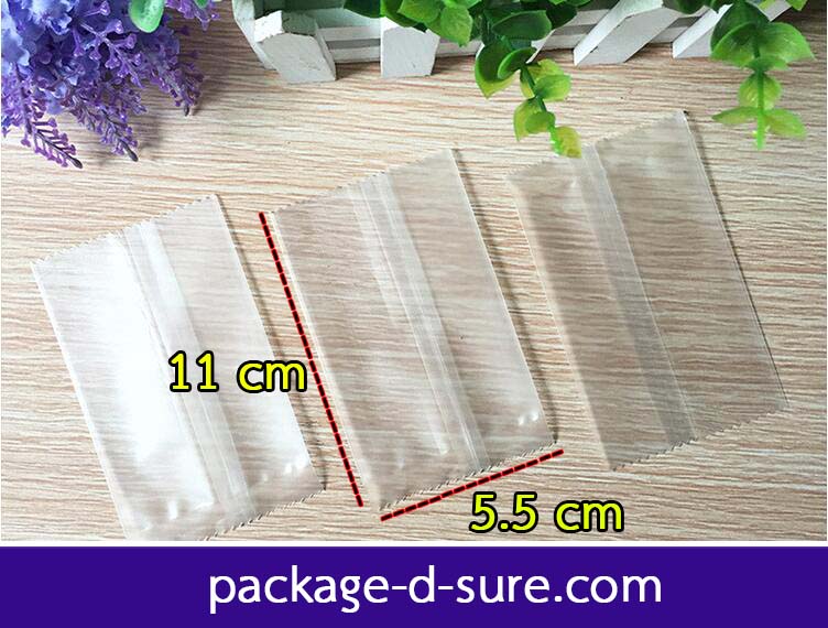 ถุงซีลกลาง ขอบหยัก 5.5x11 เนื้อกึ่งขุ่น แพ็ค 100 ใบ
