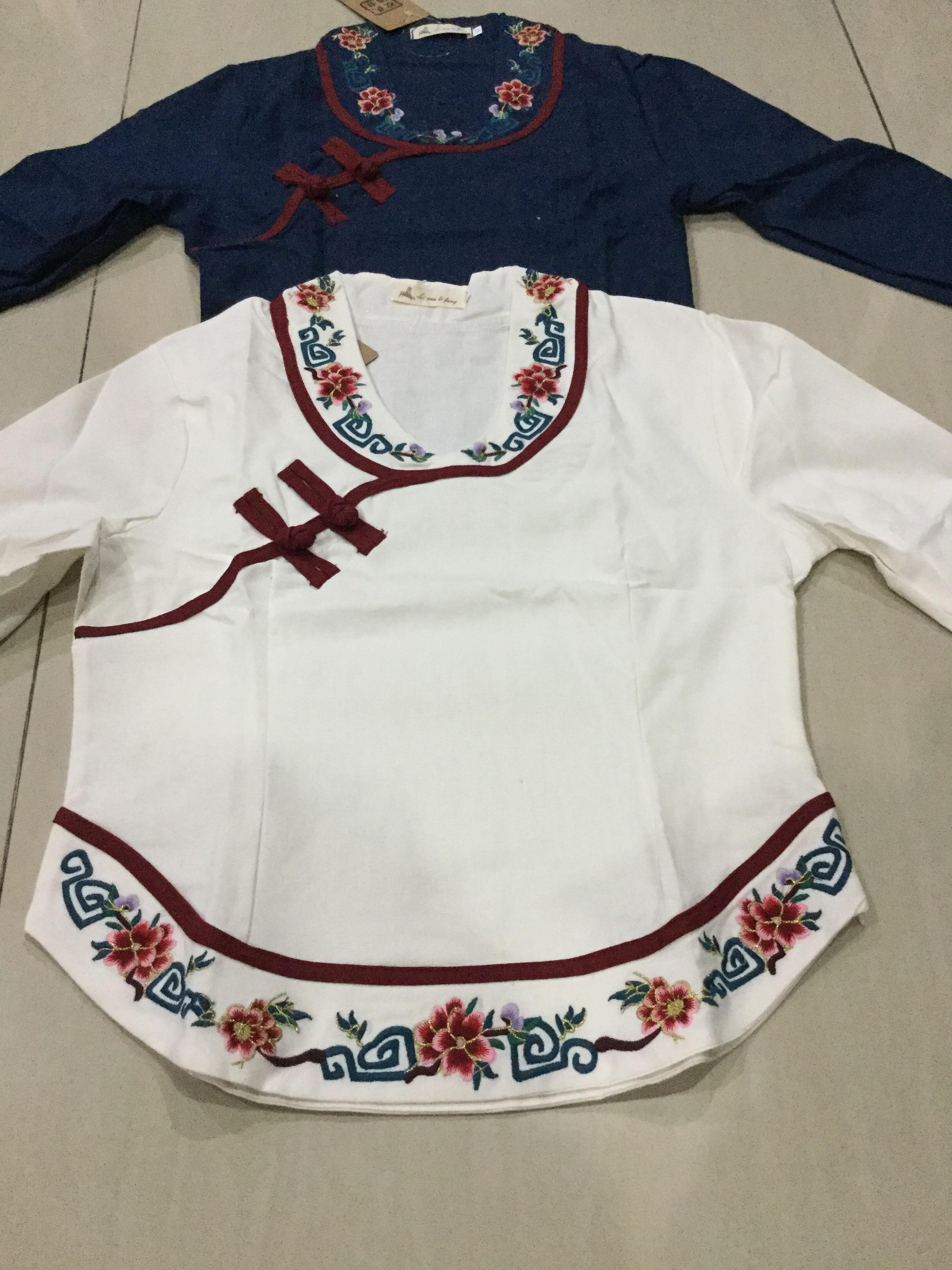 เสื้อผ้าฝ้าย เนื้อดี ใส่สบาย รหัส SN 65 สีขาว