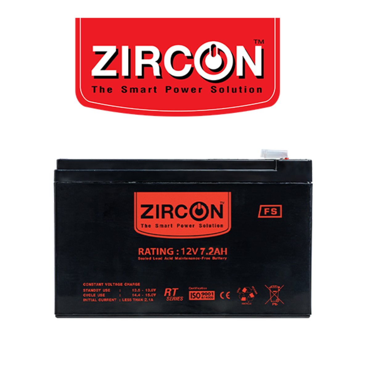 BATTERY ZERCON 12V 7.2 AH Battery แหง้ ขนาด 12V DC / 7Aใชร้ว่ มกับ Power Supply 5A / Power Supply 3A (หูหิ้ว) Hiview ราคารวม VAT 7% รับประกันสนิคา้ 1 ปี
