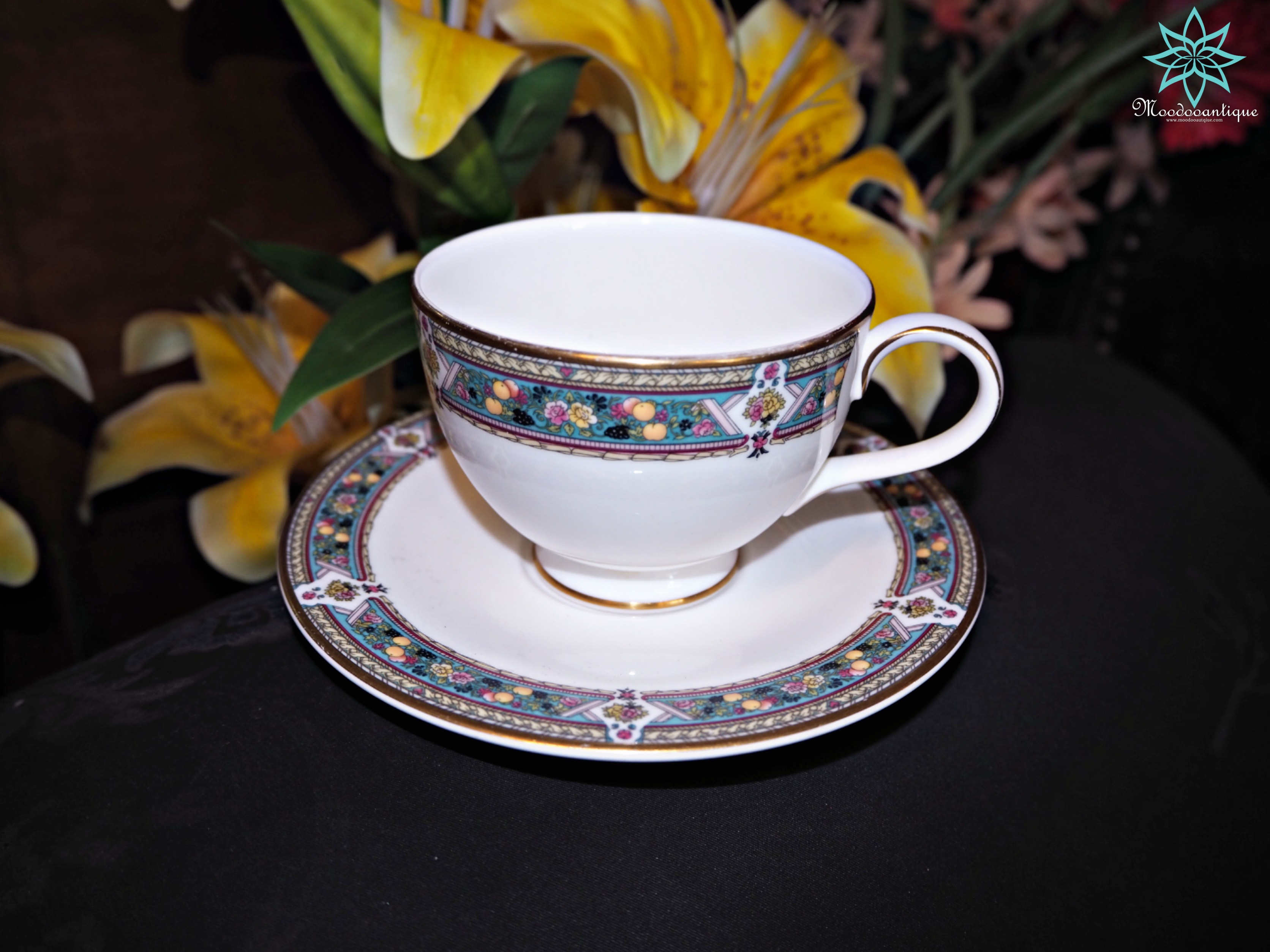 แก้ว พร้อมจานรอง แบรนด์ Royal Doulton Prestbury