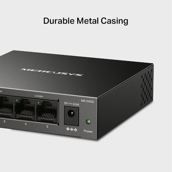 MS105GS 5-Port Gigabit Desktop Switch แบรนด์ MERCUSYS รับประกันสินค้า 3ปี