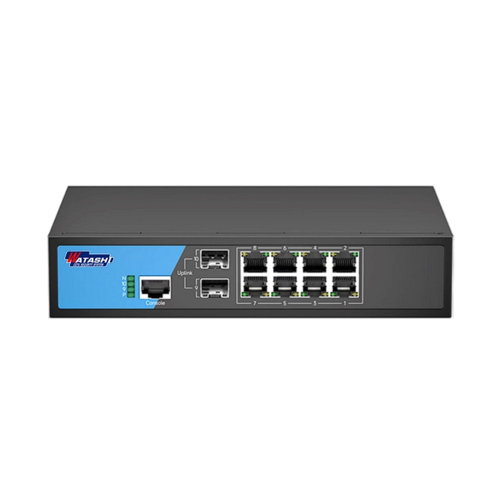 Watashi WSC094 8 Port AI PoE + 2 Port SFP Manage Switch