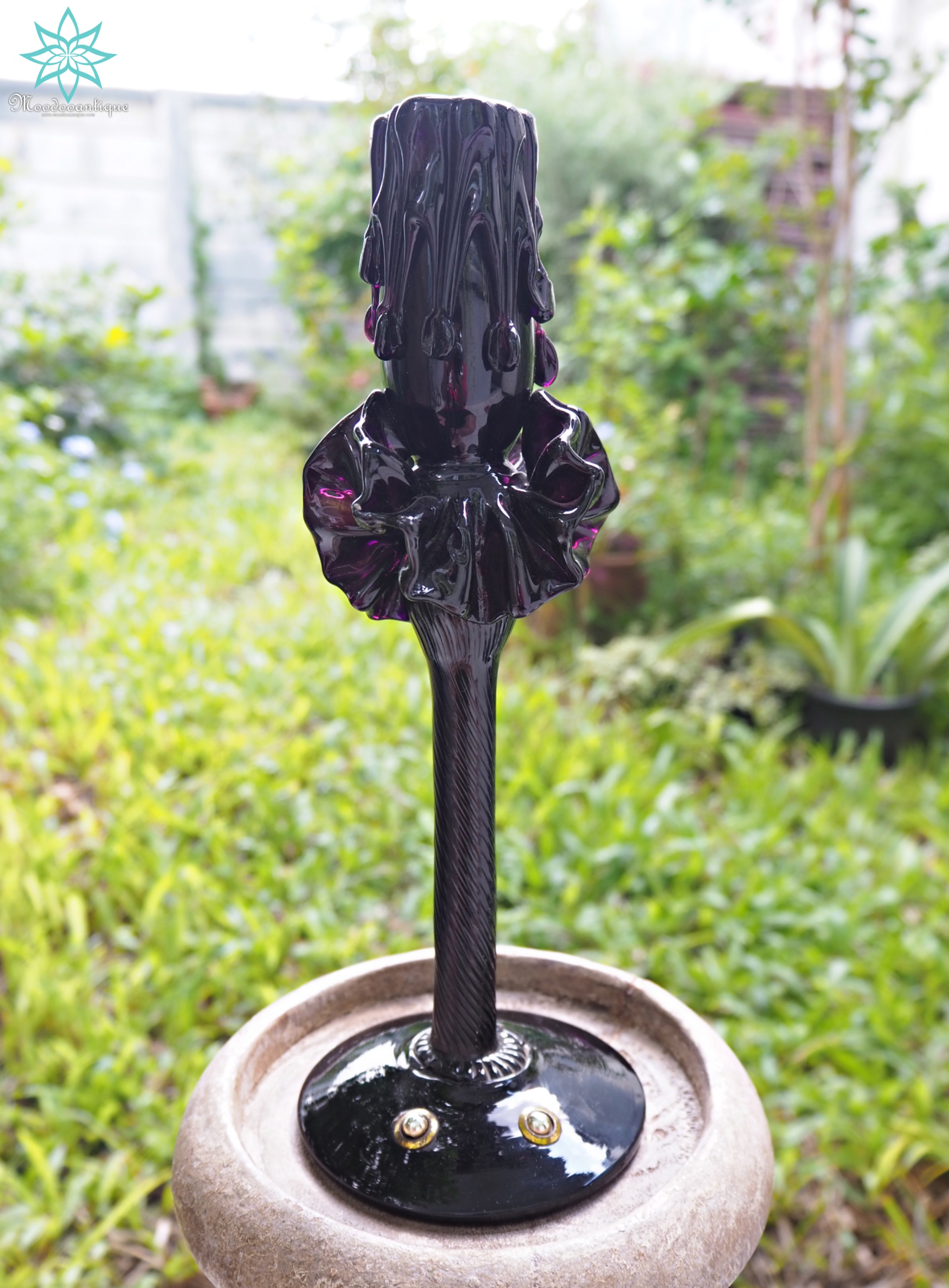 เชิงเทียนคริสตัลสีม่วง