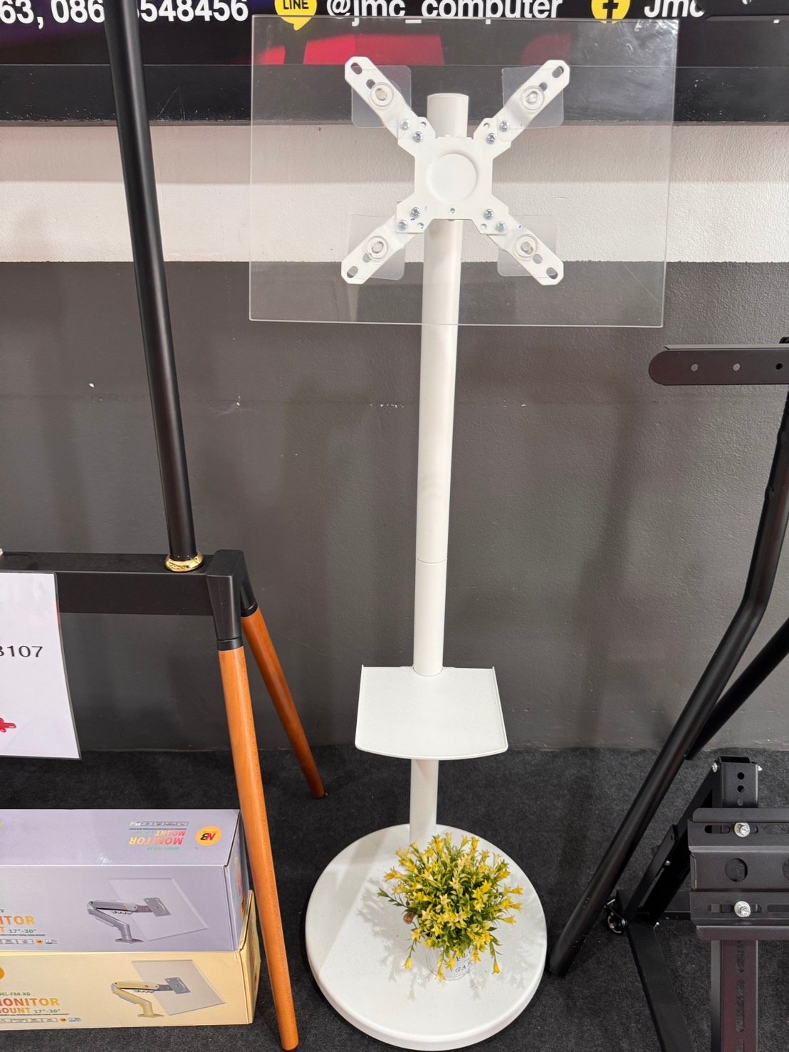 H1200 ขาตั้งจอมอนิเตอร์ รองรับ14-32“ รับน้ำหนักได้9KG หมุนจอ360องศา 1200สีขาว / 1200สีดำ