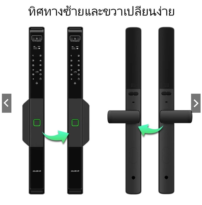 (พร้อมติดตั้ง) บานสวิง Smart Digital Door Lock 3D Facescan สแกนใบหน้า Wifi Tuya App ฝ่ามือ นิ้วมือ รหัส การ์ด กุญแจ 8900 บาท ใช้กับบานสวิงIP65สมาร์ทล็อค *** ประตูบานสวิง ติด ภายนอกได้กันน้ำ