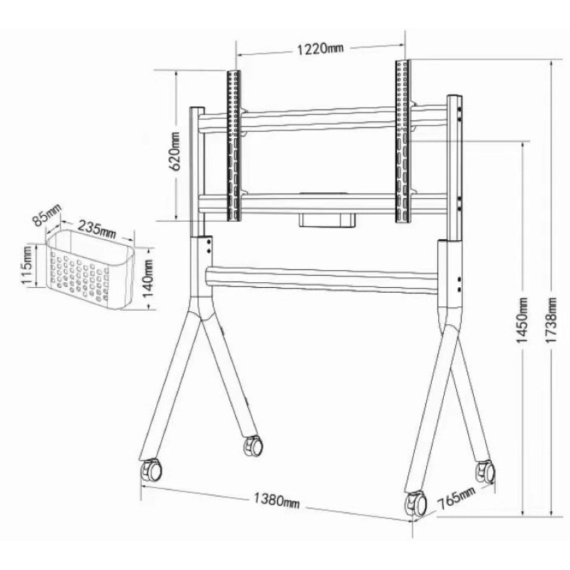 [FD590]ขาแขวนทีวี ตั้งพื้น จอใหญ่ 86-120นิ้ว รับน้ำหนัก 200Kg TV Stand