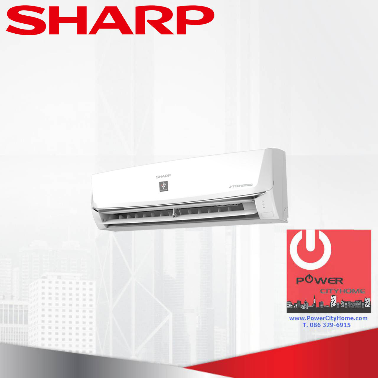 แอร์ Sharp 9,200 BTU Plasmacluster Inverter รุ่น AH-X10BB