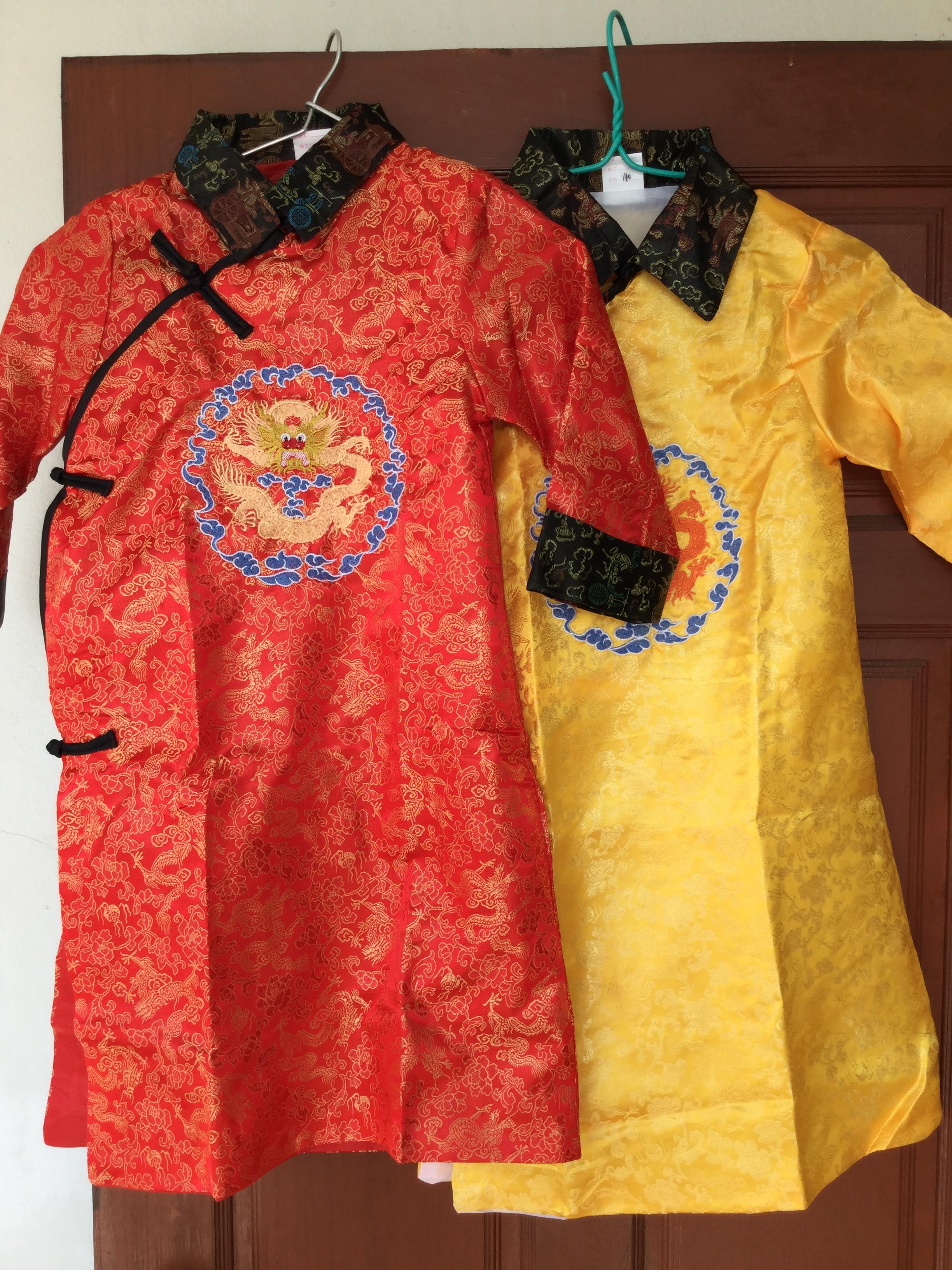 ชุดองค์ชายราชวงค์ชิง สีเหลืองทอง รหัส HV75