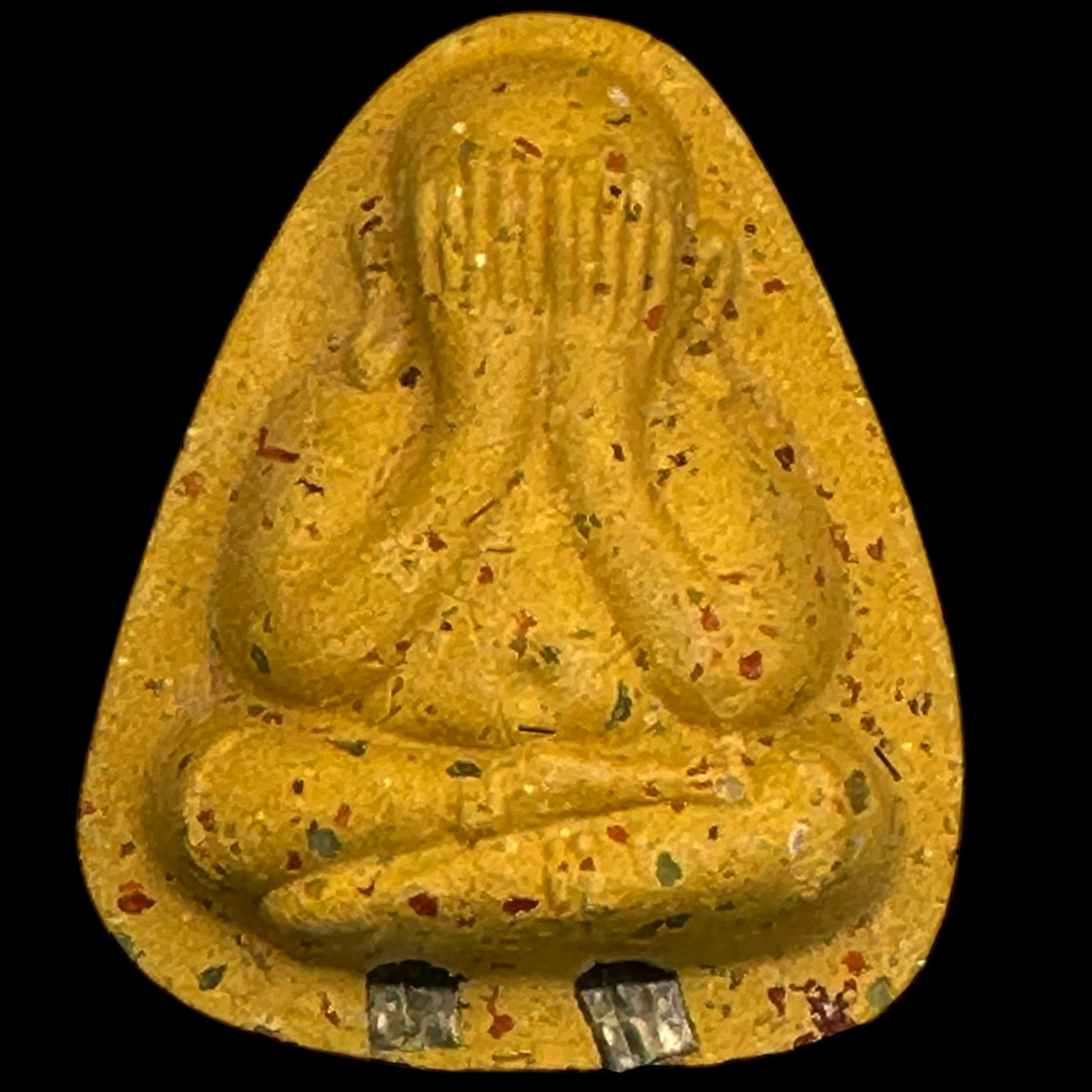 พระปิดตาปลดหนี้ ดวงดี เนื้อเกสรสีเหลือง หลวงปู่นน จนฺทวิโร วัดเขาพรานธูป จ.ประจวบคีรีขันธ์