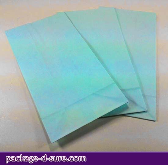 ถุงกระดาษสีแบบฐานตั้ง ไม่มีหูหิ้ว ไซส์เล็ก 23*12*8 สีฟ้าอ่อน