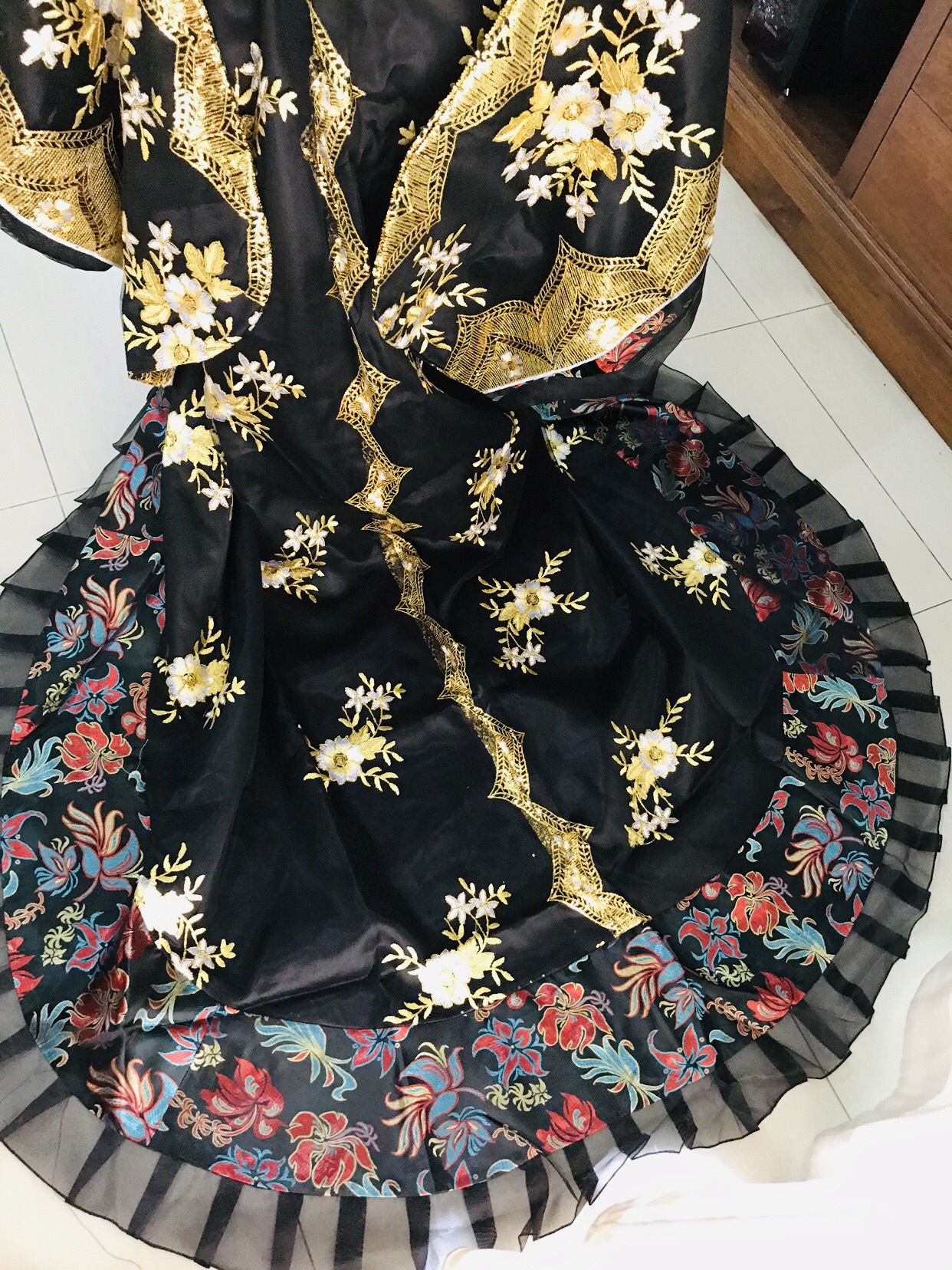 ชุดราชินีถัง สีดำ รหัส RPN 274 สินค้าพร้อมส่ง