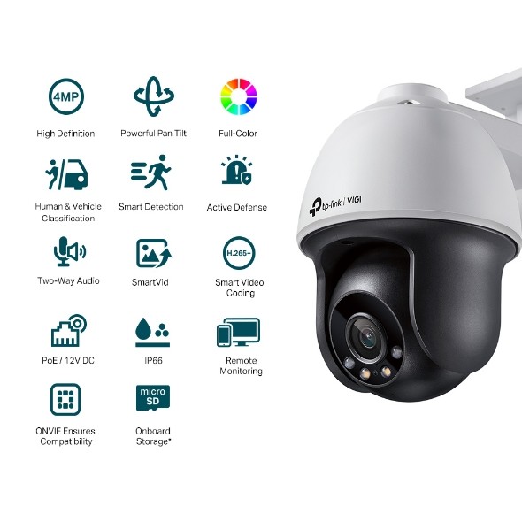 VIGI C540 VIGI 4MP Outdoor Full-Color Pan Tilt Network Camera