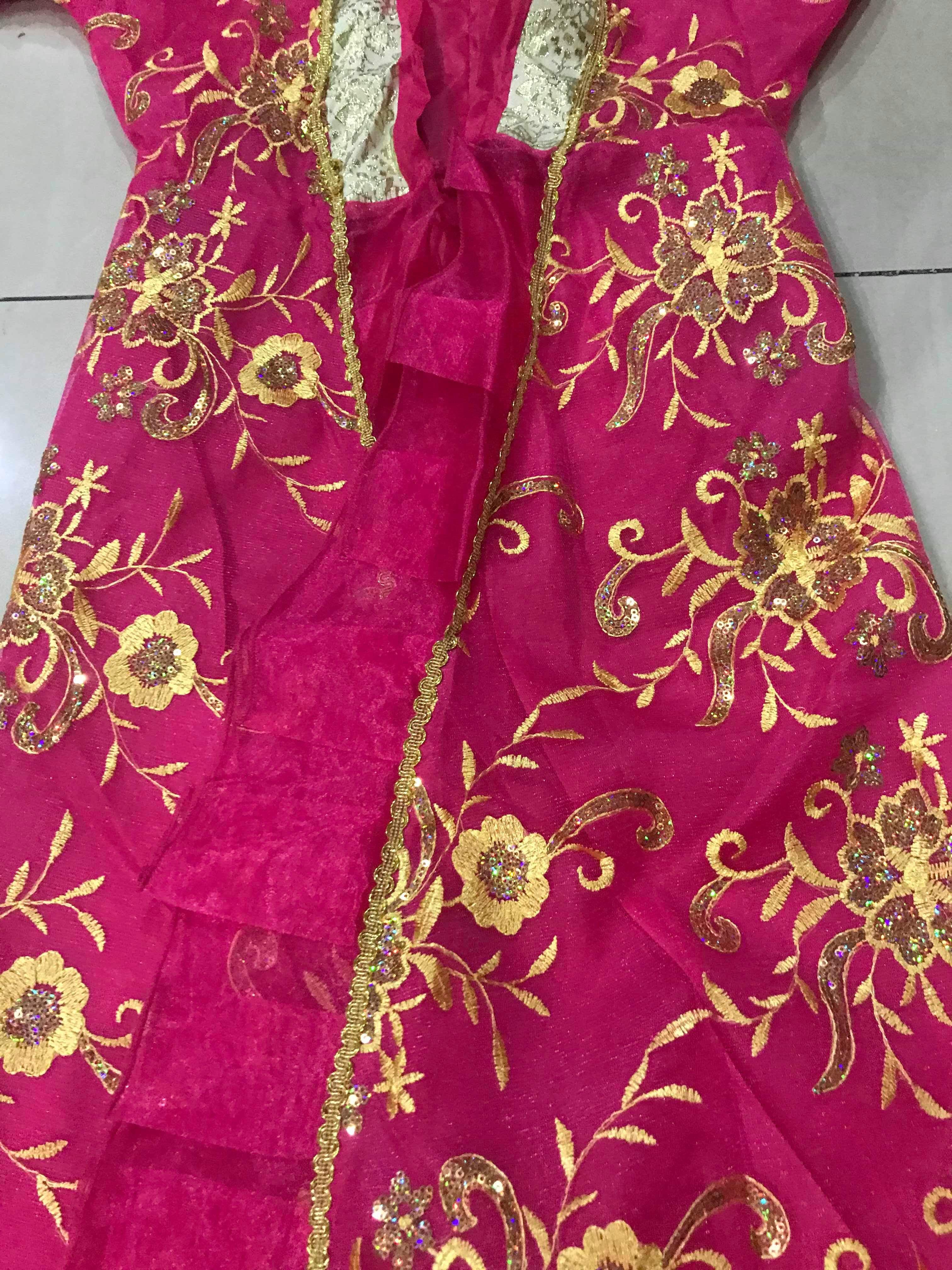 ชุดจีนฮั่นเด็ก สีชมพูเข้ม รหัส JIA134 สินค้าพร้อมส่ง