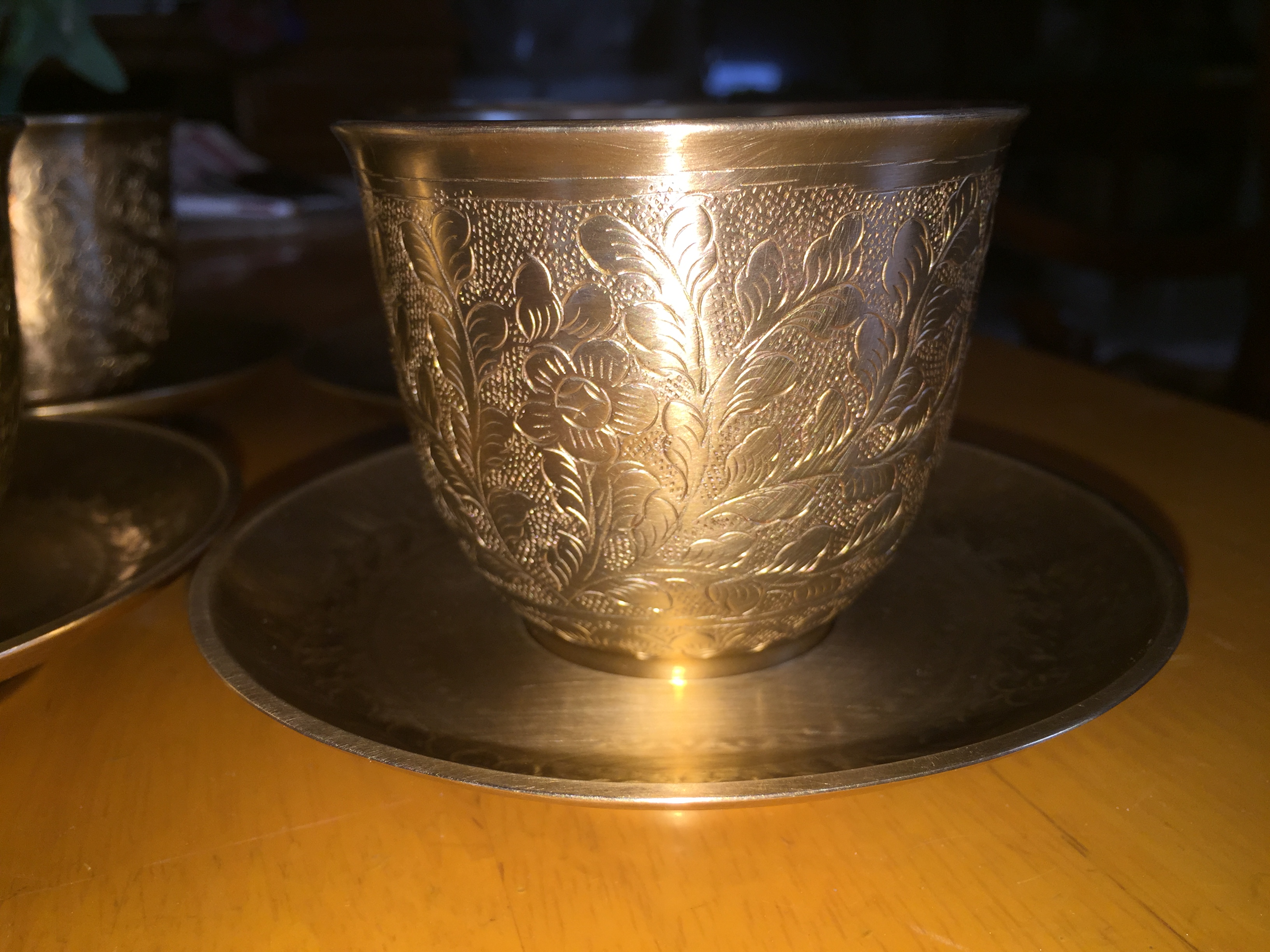 ชุดกาแฟทองเหลืองงานใหม่