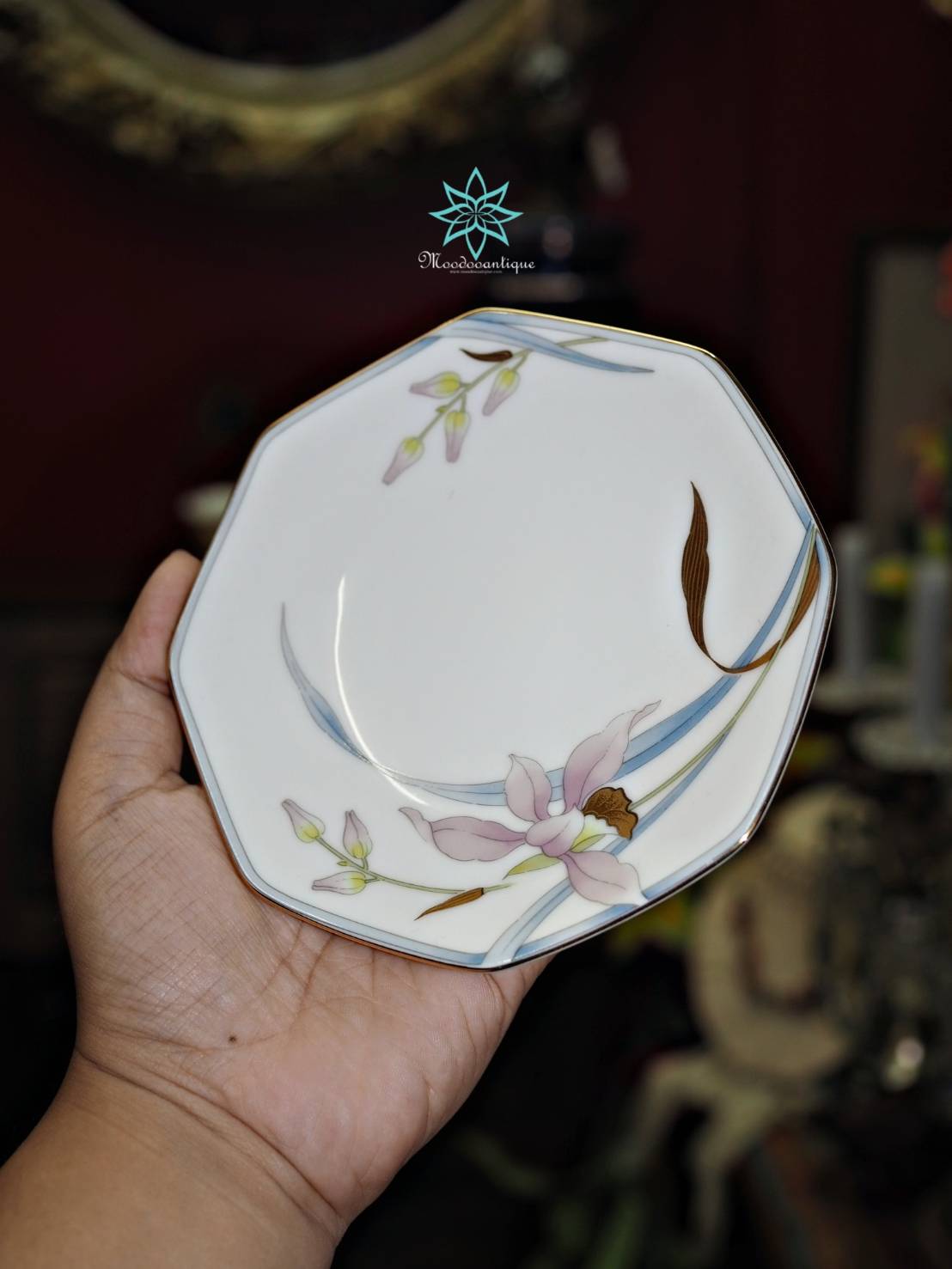 HOYA Orchid ชุดจานขนม 6 ชิ้น