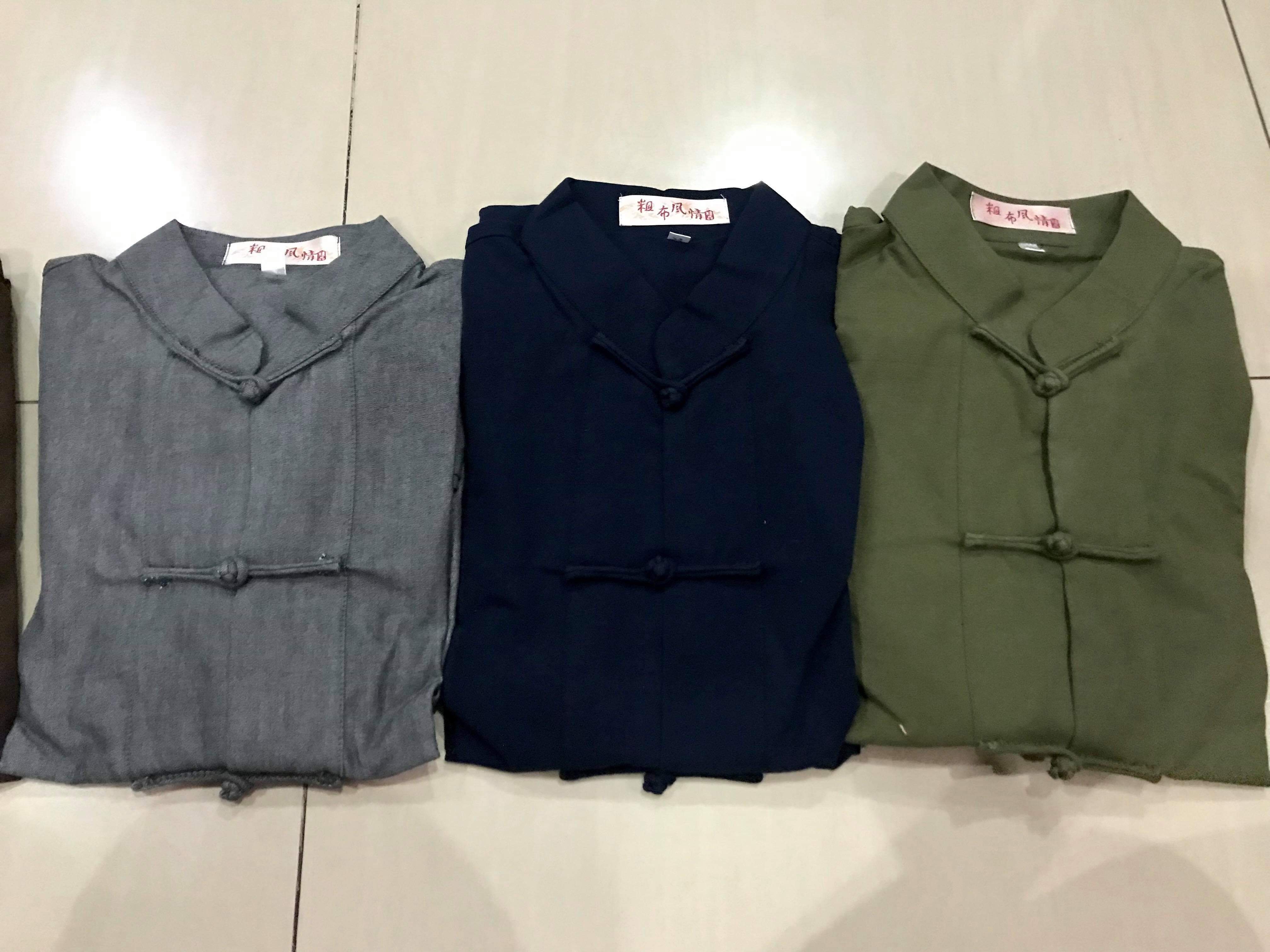 เสื้อจีนชายผ้าฝ้ายผสมลินิน รหัส SIX 93 สินค้าพร้อมส่ง