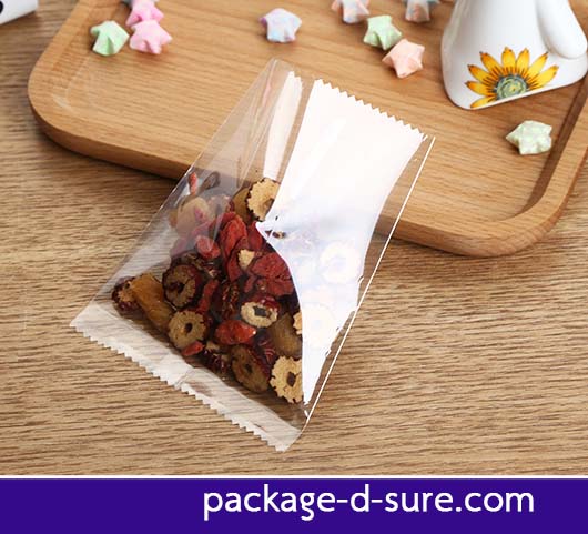 ถุงซีลกลาง ขอบหยัก 9x11.5 เนื้อใส แพ็ค 100 ใบ