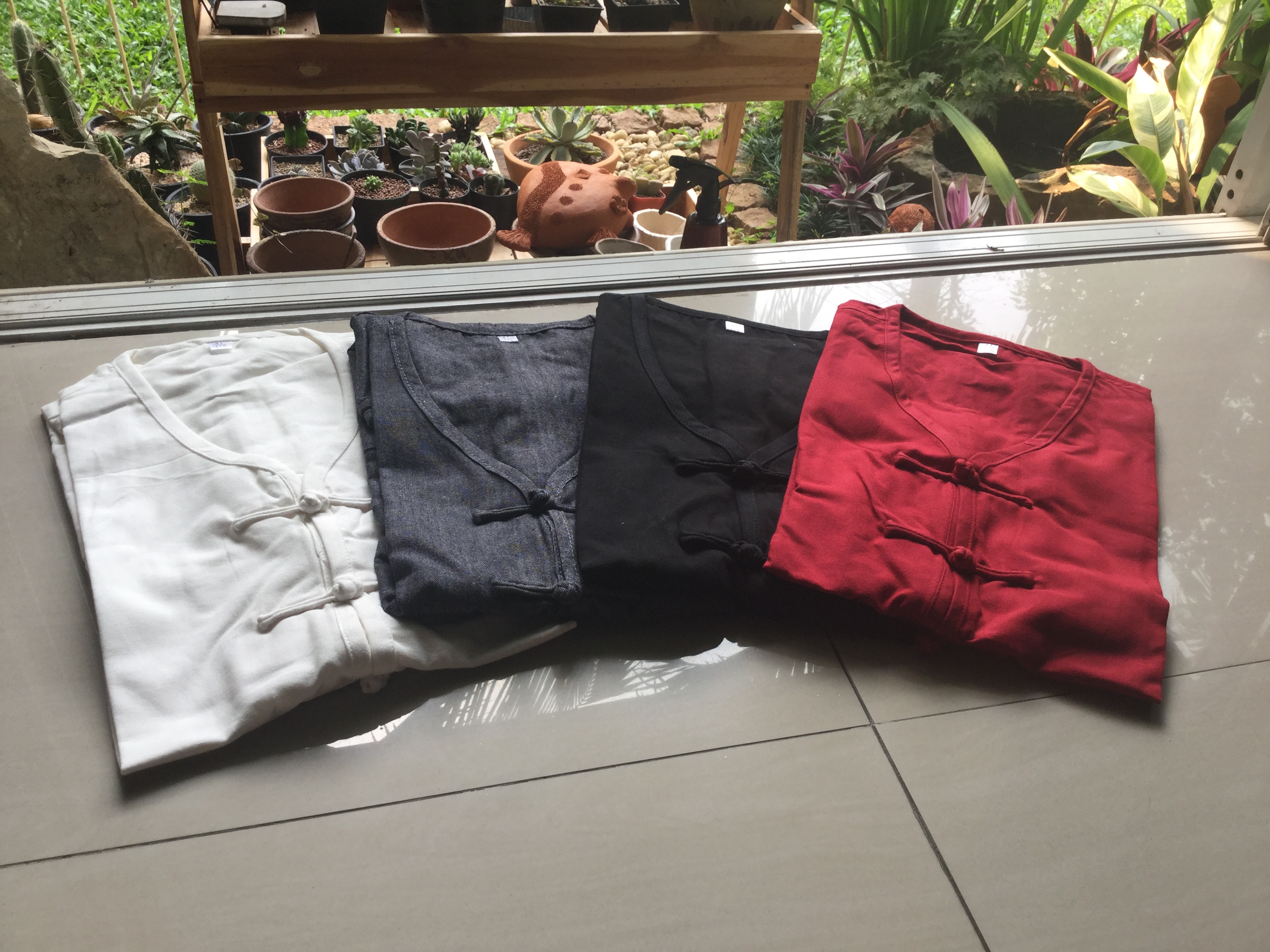 เสื้อจีนชาย สไตล์ขงจื้อ ผ้าฝ้าย รหัส C 45 สินค้าพร้อมส่ง