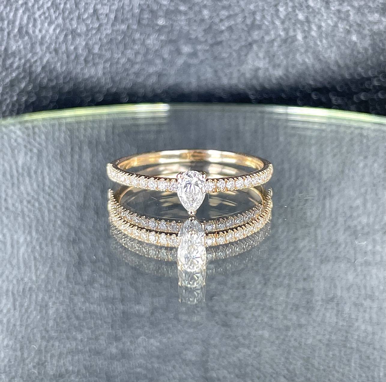 แหวนเพชรแถวเรียงน้ำหนักรวม 0.92 cts SET 4 วง