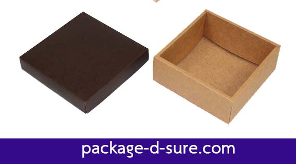 โปรโมชั่น//กล่องคราฟสี่เหลี่ยมจัตุรัส ฝาเปิดบน แยก 2 ชิ้น 13.5x13.5x5 cm