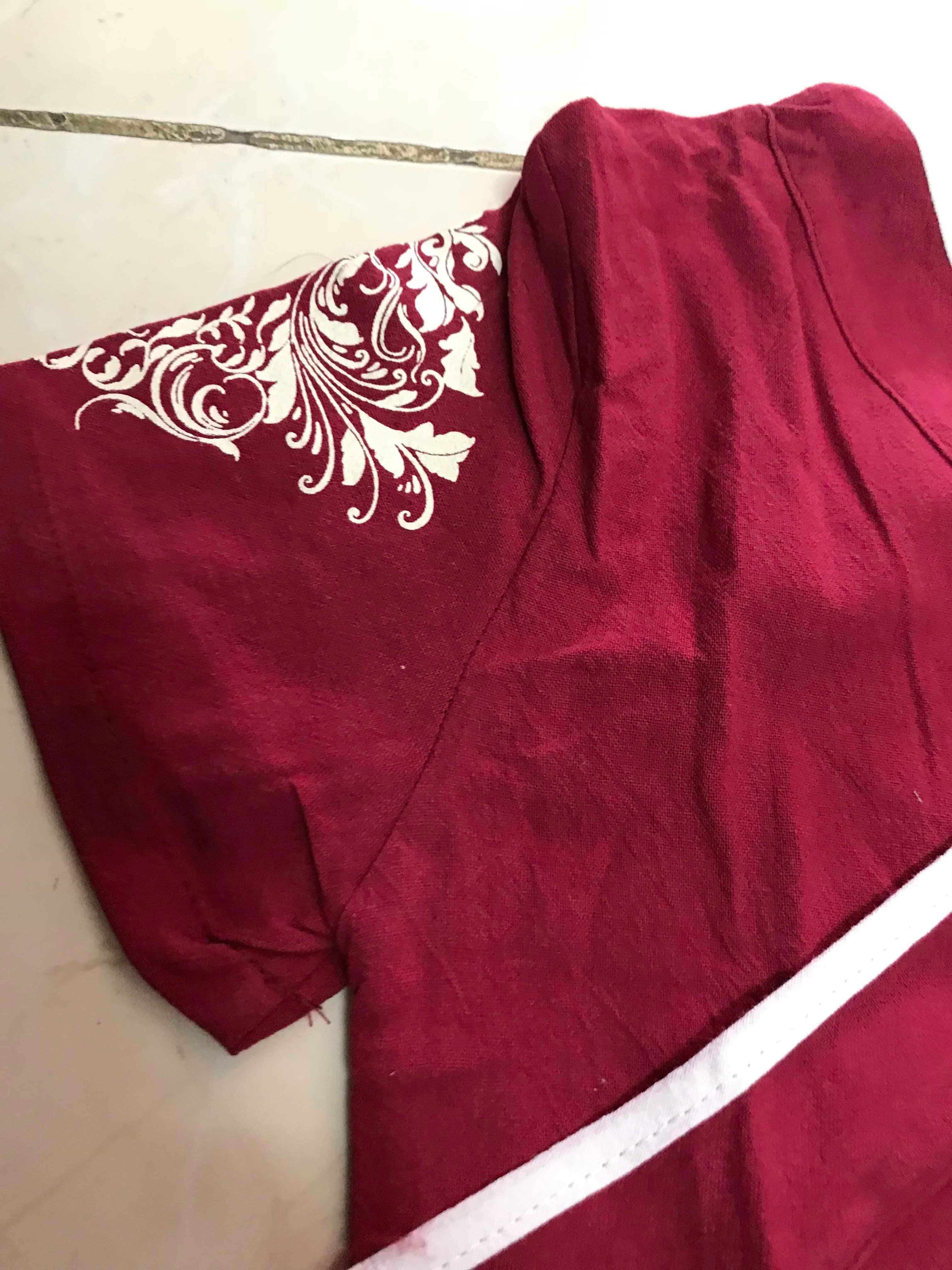 ชุดจีนเด็กชาย ผ้าฝ้านสีแดง รหัส VM 69